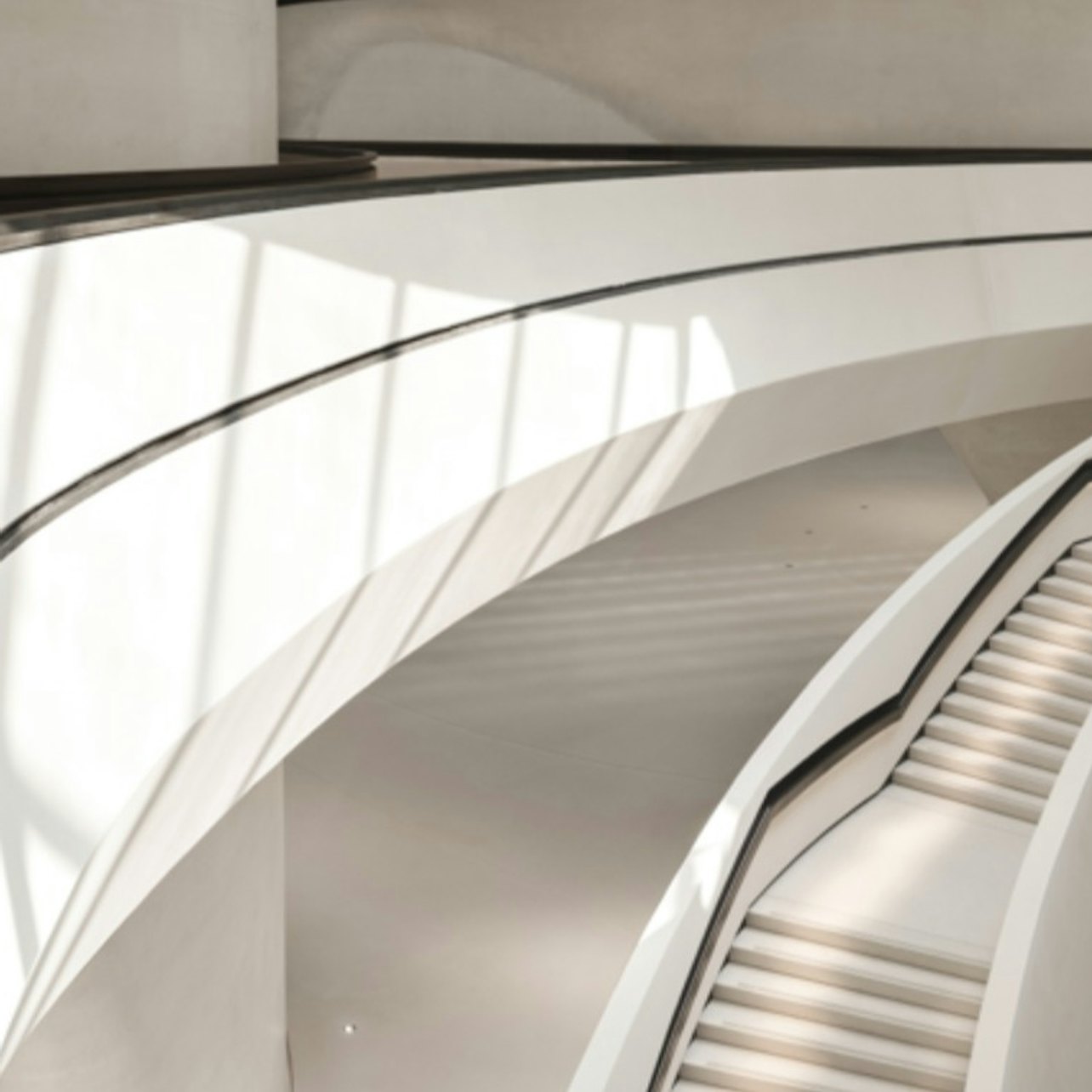 Modern and bright interior of Zayed National Museum in Abu Dhabi