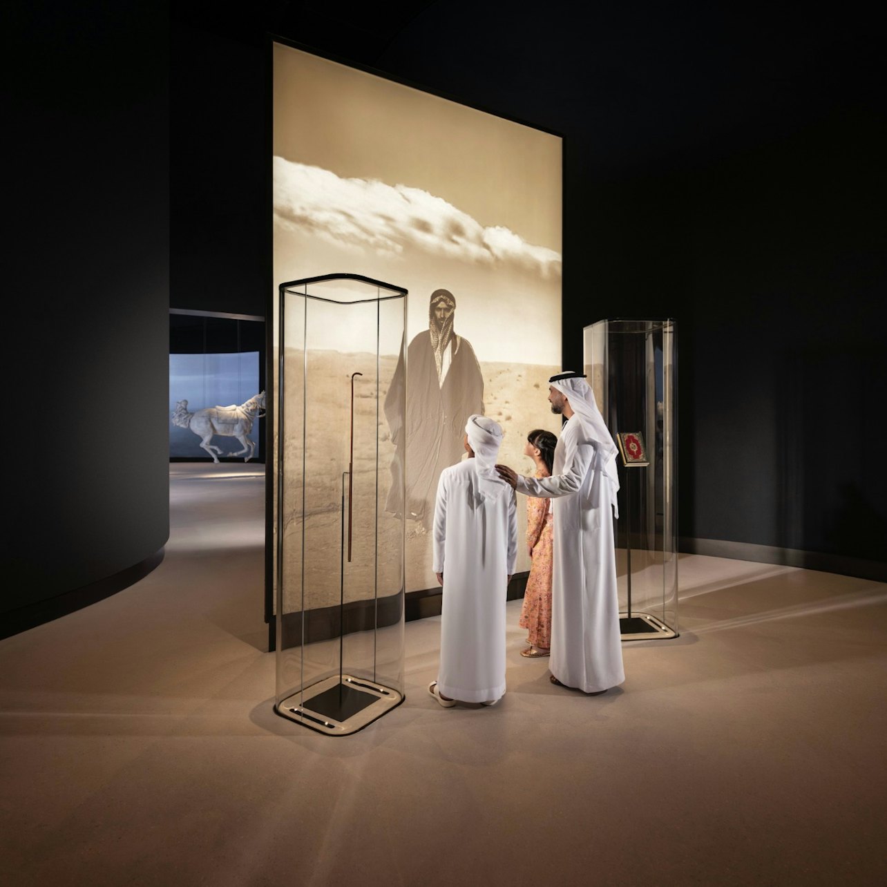 Interactive exhibition in a gallery of Zayed Museum